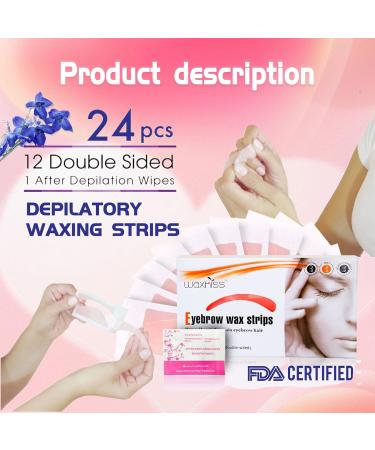 Kayef Eyebrow Wax Strips - Disposable Cold Wax Strips for Face & Eyebrows | Home & Travel Hair Removal Solution for Women - Buy Online on GoSupps.com