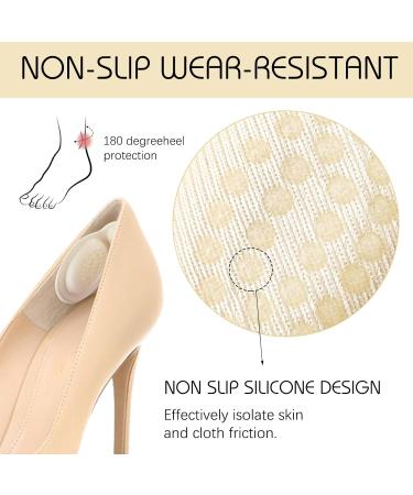 8 Pairs Anti-Slip Heel Pads for Loose Shoes | Heel Grips for Men & Women | Cushioned Inserts to Prevent Rubbing & Blisters - Black & Beige - Buy Online on GoSupps.com