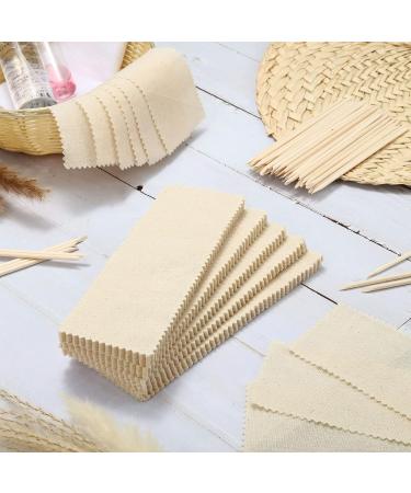 300 Pcs Natural Muslin Epilating Face Wax Strips for Hair Removal - Precut Waxing Strips for Women and Men - Body and Facial Cotton Wax Cloth Strip (4 x 1.5 Inch, 8 x 2.8 Inch) - Buy Online on GoSupps.com