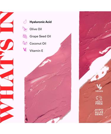 PYT Beauty Tinted Lip Balm in Soft Pink Nude - Hydrating Vegan Makeup with Hyaluronic Acid | 1 Count - Buy Online on GoSupps.com