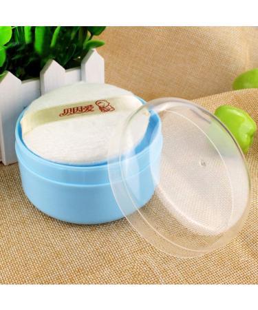 Heallily Baby Powder Puff Box with Powder Puff - Sky Blue | Baby Care Face/Body Powder Container for Home & Travel Use - Buy Online on GoSupps.com