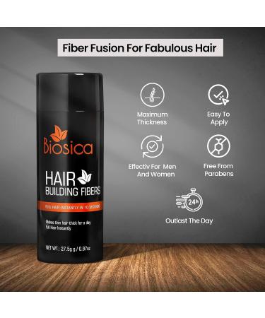 Hair Building Fibers 27.5G - Thickening Fibers for Thin & Fine Hair - Unisex Hair Fibers in Black - International Shipping Available - Buy Online on GoSupps.com