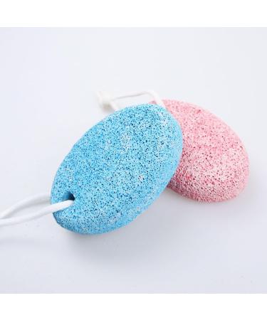 2Pcs Pumice Stone for Foot Polishing Stone for Feet Exfoliates Stone for Foot Feet Scrubber Foot Pumice Stone - Pink & Blue - Buy Online on GoSupps.com