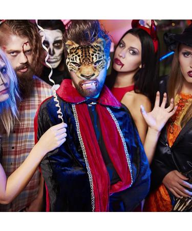 Pretyzoom 2-Pack Leopard Masks - 3D Animal Half-Face Masquerade Masks for Halloween & Costume Parties - Buy Online on GoSupps.com