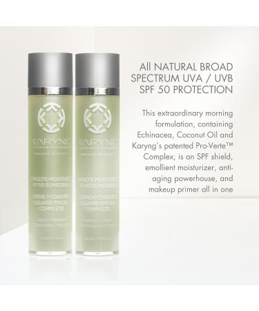 KARYNG Complete Broad Spectrum SPF 50 Sunscreen - Tinted Moisturizer & Makeup Primer for Anti-Aging (Medium/Dark 1.7oz) | Lightweight Face Protection - Buy Online on GoSupps.com