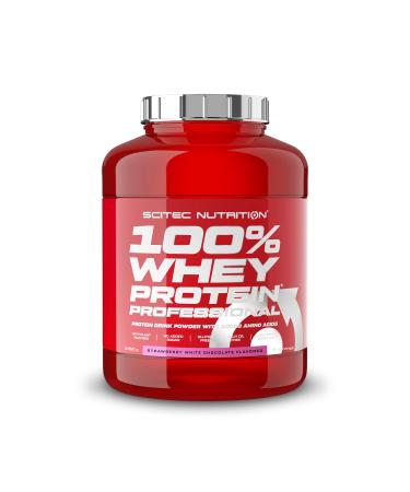Scitec Nutrition 100% Whey Protein Professional - enriched with additional amino acids and digestive enzymes - gluten -free - palm oil -free 2.35 kg strawberry - white chocolate strawberry - white chocolate 2.35 kg (1 Pack)