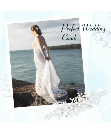 Makone Bride Hair Accessories Wedding Hair Vines Crystal Headpieces Flower Headband Bridal Hair Pieces wedding hair accessories for women Silver Flower Vine - Buy Online on GoSupps.com