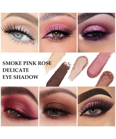 9-Color Pink Rose Shimmer Matte Eyeshadow Palette | High Pigmented Glitter | Waterproof & Long-Lasting | D03 - Buy Online on GoSupps.com
