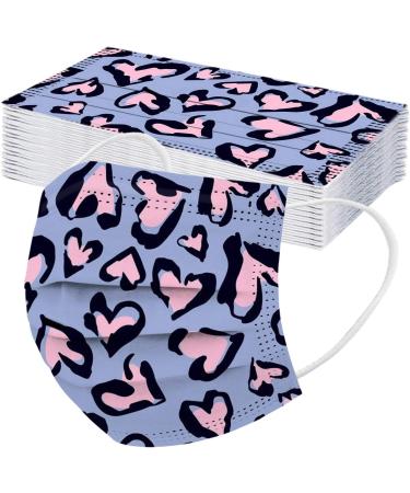 ZQP 30PCS Valentine's Day Disposable Face_Mask for Women Men 3 Layer Breathable Comfortable Non-Woven Dustproof Pr-otection Mouth Covering for Home Outdoor Office - Buy Online on GoSupps.com
