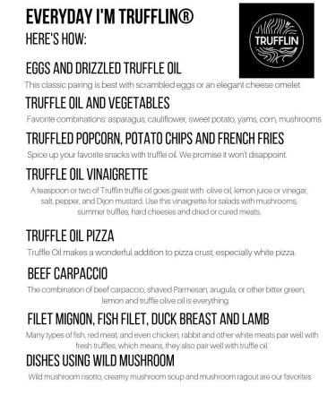 TRUFFLIN White Truffle Oil - Gourmet Extra Virgin Olive Oil (8.45oz) | Earthy and Luxurious Flavor | Perfect Gourmet Gift - Buy Online on GoSupps.com