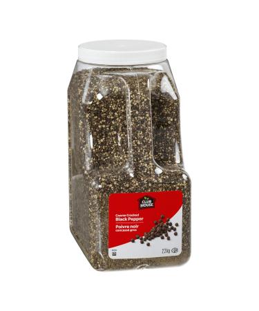 Club House Quality Natural Herbs & Spices PEPPER BLACK COARSE CRACKED 2.2kg (pack of 1)