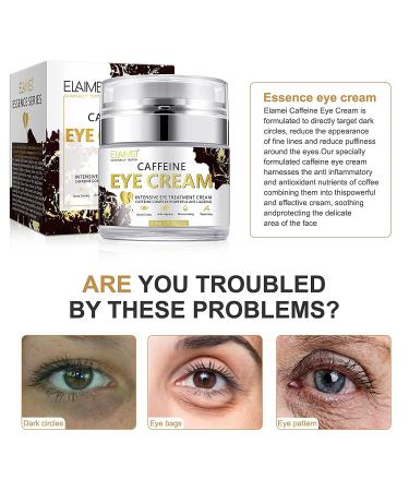 Caffeine Eye Cream with Collagen - Anti-Wrinkle & Puffiness Treatment for Men & Women - Buy Online on GoSupps.com