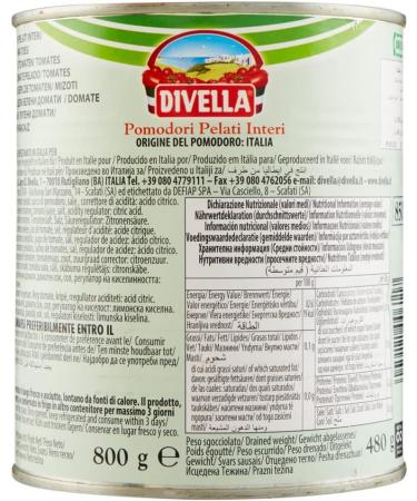  Italian Gourmet E.R. Divella Pomodori Pelati Plum Tomatoes 100% Italian 12 x 800 g + Italian Gourmet Pulp 400 g - Buy Online on GoSupps.com