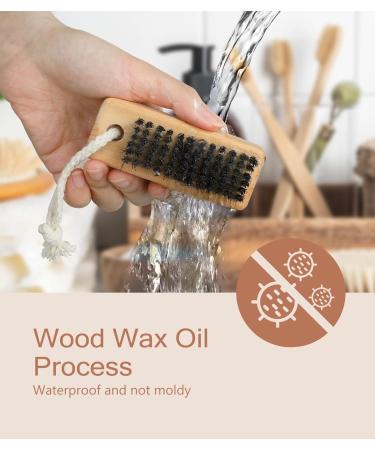 Buy LArbois Double-Sided Wooden Nail Brush - Eco-Friendly Hand & Nail Cleaning Scrub (2 Pack) with Hanging Rope - Perfect for Fingernails - Buy Online on GoSupps.com