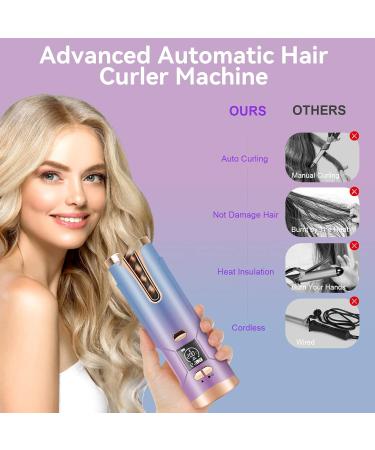 Automatic Cordless Curling Iron | 5200mAh Hair Curler with Adjustable Temperatures & Timers - Multicolored - Buy Online on GoSupps.com