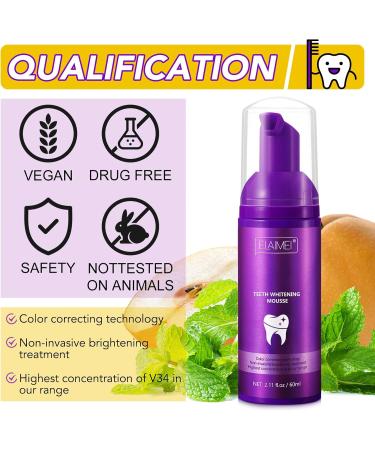 Purple Toothpaste for Teeth Whitening | Deep Cleaning Stain Remover | Fruity Flavor | 50ML - Buy Online on GoSupps.com