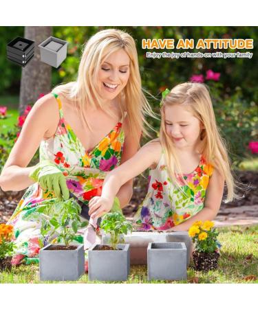 Globalstore 4inch Large Square Planter Mold - DIY Silicone Flower Pot Mold for Succulent Plants - Durable Cement Mold for Pen/Soap/Candle Holder - Easy to Demold - Buy Online on GoSupps.com