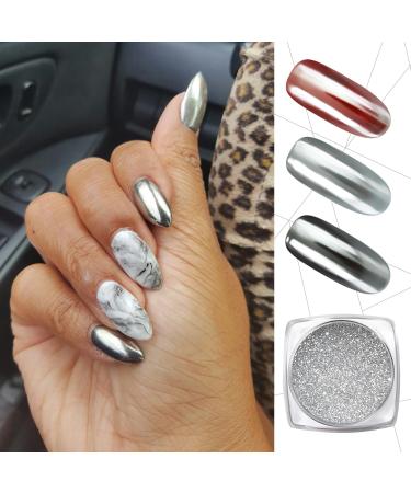 Drmode Silver Chrome Nail Powder | Metallic Glitter & Mirror Effect for Stunning DIY Nail Art - Buy Online on GoSupps.com