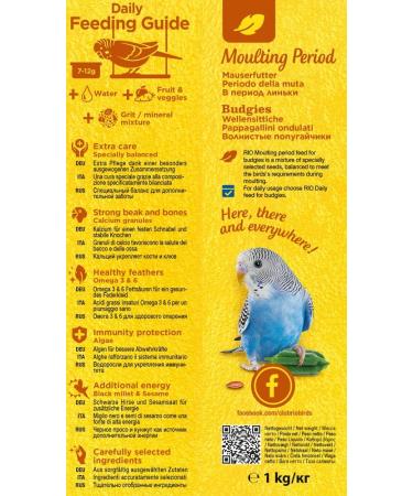 RIO Moulting Food for Budgies - 1kg Pack | Premium Nutrition for Healthy Feathers - Buy Online on GoSupps.com