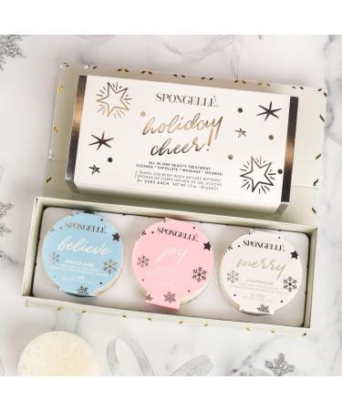 SPONGELL Holiday Ornaments Body Wash Infused Buffers Gift Set Holiday Cheer - Buy Online on GoSupps.com
