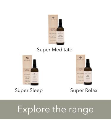 MADE BY ZEN Super Sleep Pillow Mist | Pillow & Room Spray to Aid Restful Restorative Sleep | 100% Natural Vegan and Cruelty Free | Bottled in the UK - Buy Online on GoSupps.com