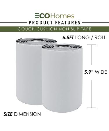 ECOHomes Couch Cushion Grip Tape 10.0 Feet - Heavy Duty Non Slip Hook and Loop Tape | Prevent Sofa and Mattress Cushions from Sliding - Buy Online on GoSupps.com
