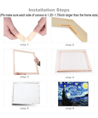 2-Set DIY Canvas Stretcher Bars 16x20 Inch for Oil Paintings & Prints - 2-Pack - Buy Online on GoSupps.com