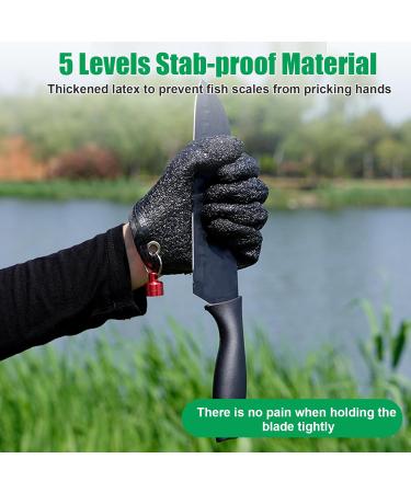 Roipus Waterproof Fishing Gloves - 2 Pack Bite-Proof & Stab-Resistant Anti-Cut Hunting Gloves with Magnetic Lock for Predator Fish Catching - Buy Online on GoSupps.com