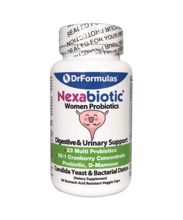 DrFormulas Probiotics for Women | Nexabiotic Probiotic to Support Pregnancy Mom & Baby Best Used with Prenatal Vitamins & Postnatal Multivitamins 60 Count (Pack of 1)