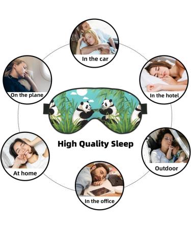 Shop Cute Big Panda Eye Mask - Unisex Adjustable Buckle Design for Travel Yoga & Nap | Blackout Sleep Mask - Buy Online on GoSupps.com