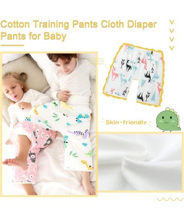 Baby Toilet Training Pants | Waterproof Reusable Cotton Diaper Skirt | Cute Cartoon Fawn Design | Kids 2-in-1 Skort Pants | Low Waist | M Size - Buy Online on GoSupps.com