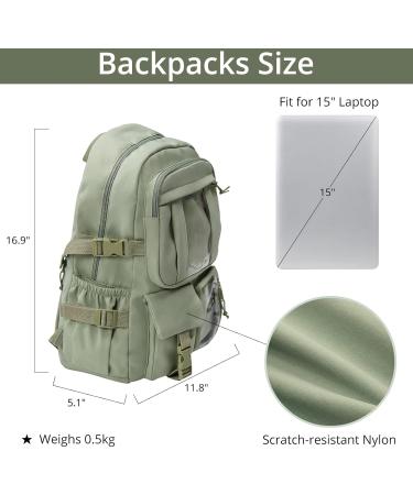 AoMoon Kawaii Backpack - Pastel Rucksack for Teen Girls with Cute Accessories (Green-C) - Buy Online on GoSupps.com