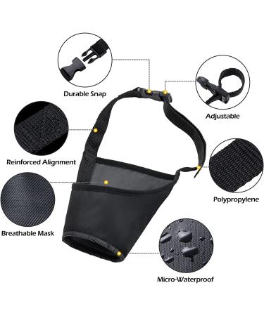 CooZero 7 PCS Dog Muzzles Set | Anti-Biting & Barking | Adjustable Mouth Cover for Small to Extra Large Dogs - Black - Buy Online on GoSupps.com