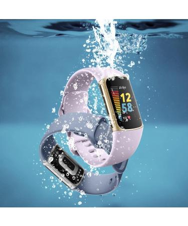 Ouwegaga Band Compatible with Fitbit Charge 5 Bands Women Men Soft Flexible and Comfortable Sport Replacement Wristbands for Fitbit Charge 5 Advanced Fitness & Health Tracker Small 6 Pack Small (5.5"-7.1") Lavender/Teal/Blue Gray/Purple/Gray/Pink - Buy Online on GoSupps.com