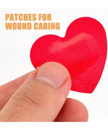 FRCOLOR 50pcs Red Heart Shaped Adhesive Bandages for Kids | First Aid Patches for Cuts & Scrapes | Ideal for School Nurses - Buy Online on GoSupps.com