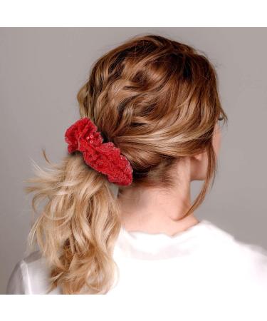 12 Pcs Sparkly Sequin Scrunchies for Girls & Women - Perfect for Ponytails, Cheer, Gym, Dance, Party & Club - Buy Online on GoSupps.com