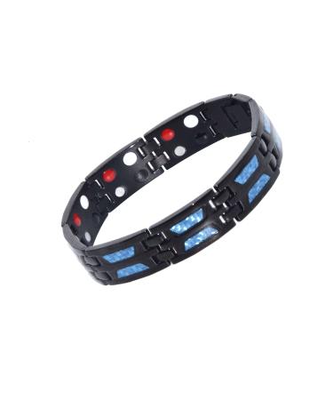 Magnetic Lymph Detox Bracelet, Titanium Power Magnetic Bracelet, Lymph Detox Magnetic Bracelet Weight Loss, Carbon Blue Titanium Magnetic Therapy Bracelet, Father's Day Gift