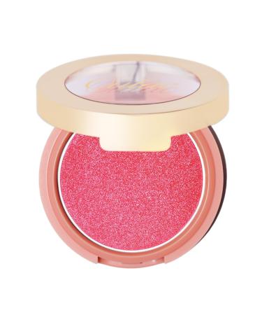Oulac Rouge Powder Powder Blush Gentle Schimmer & silky tender highly pigmented durable vegan animal test -free cosmetics eyes cosmetics 1 Pack 4.8 g f11 Heat on f11 Heat on (Hot Pink with Purple and Silver Sheen)