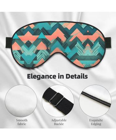 Buy Coral & Teal Arrows Print Unisex Sleep Mask | Double-Sided Eye Mask for Sound Sleep & Skin Care - Buy Online on GoSupps.com