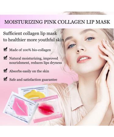 NIYET 30-Piece Moisturizing Collagen Lip Mask - Anti-Ageing, Anti-Chapped, Reduce Wrinkles, Fade Lip Color, Rose - Buy Online on GoSupps.com