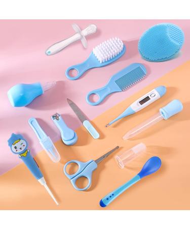 14 PCS Baby Grooming Baby Nail Kit RoseFlower Protable Newborn Nursery Health Care Set Include Baby Comb Brush Clipper Cleaner Baby Scissors etc for Baby Girl & Boy Gifts Newborn Gift Set#Blue #2 - Buy Online on GoSupps.com