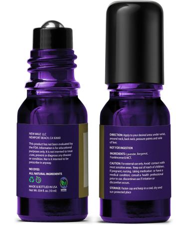 Sleep Well Essential Oil Roll-On | Anti-Stress Calming Aromatherapy Stick - Lavender Bergamot & Frankincense - Perfect Gift for Women | Destress & Relaxation | New Miuz USA - Buy Online on GoSupps.com