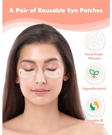 Reusable Under Eye Patches Silicone - Wrinkle Reduction Eye Cream Applicator Includes Silicone Tape & Bag - Perfect for Plumping Fine Lines - Buy Online on GoSupps.com