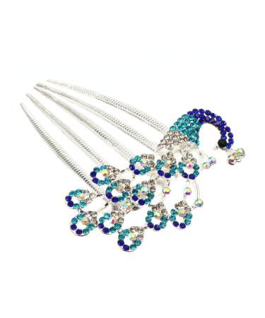 Mikinona Diamond Phoenix Hair Comb Rhinestone Hair Comb Rhinestone Barrettes Bride Wedding Hair Accessories Rhinestone Hair Accessories Flower Hair Comb Pearl Wedding Headpiece Rhinestones