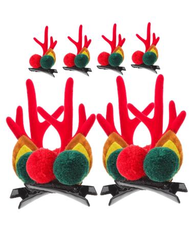 minkissy 4 Pairs Christmas Antler Hair Clip Hair Clips Girl Hair Accessories Hair Accessories for Girls Wedding Bridal Hair Clip Xmas Hair Clip Christmas Bobby Pin Women Barrettes