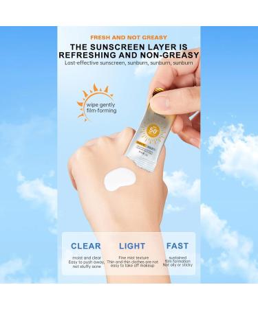 Orgrul Travel size sunscreen travel size mini sunscreen facial sunscreen with SPF 50+ sunscreen lotion with UVAUVB protection waterproof sun serum - Buy Online on GoSupps.com