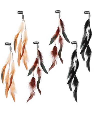 SHERCHPRY Cosplay Wig 6pcs Tassel Barrette Hair Extensions with Clip Rainbow Hair Extensions in Decorative Halloween Props s Headdress Printing Miss Wig Boho Hair Ties