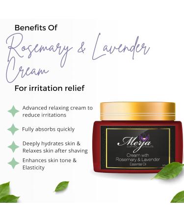 Merja Face cream with Rosemary & Lavender Essential Oils-Premium Skin care for a Radiant Youthful Complexion-Face Moisturizer- Premium Quality Cream 1.69 oz 50 ml Rosemary-Lavender - Buy Online on GoSupps.com