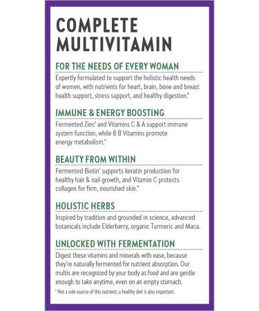 New Chapter Women's Multivitamin + Immune Support | 24 Count | Fermented with Whole Foods & Probiotics | Iron, B Vitamins, Organic Non-GMO Ingredients - Buy Online on GoSupps.com
