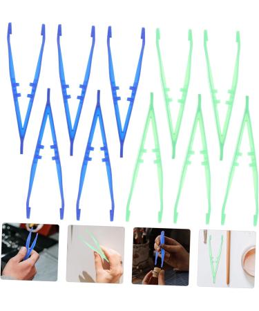Buy Minkissy Precision Tweezers - 10 Pack One-Way Plastic Tweezers for Crafts & Eyelash Extensions - Blue Color & Medium Sorting - Buy Online on GoSupps.com
